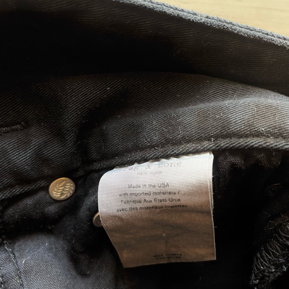 Rag & Bone Belted High Rise Denim in Blackbird Size 23 - Picture 6 of 7